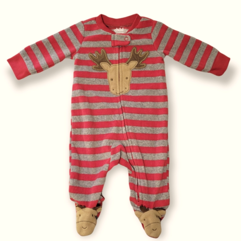 💥4/$25 Carter's Raindeer Footies Size 0-3m